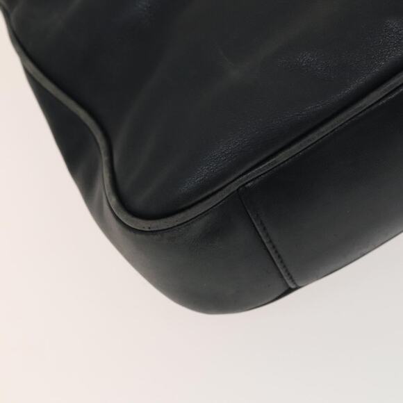 GUCCI Bamboo Hand Bag Leather Black Gold - Picture 13 of 16